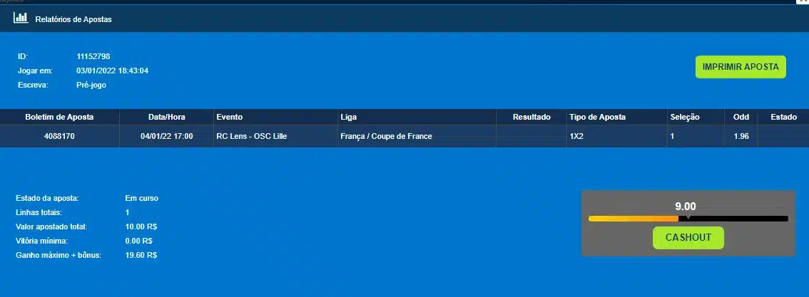 Pixbet cash out